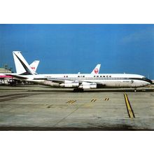 Aircraft postcard Air France Boeing 707, F-BHSX. Unposted