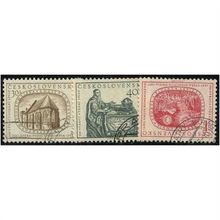 1957 3 different values - #376 fine used (o)