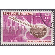 Tchad 1965 Michel 142 O Cote (2001) 0.10 Euro Guitare Cachet rond