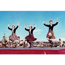 Scottish Scotland Highland Dance Dancing 1970s Competition Tournament Postcard