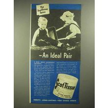 1942 Scott Tissue Waldorf Toilet Paper Ad - An Ideal Pair