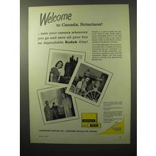 1964 Kodak Film Ad - Welcome to Canada, Rotarians!