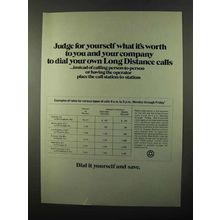 1971 AT&T Long Distance Ad - Judge For Yourself