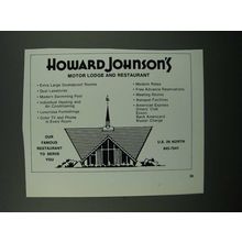 1976 Howard Johnson's Ad - Motor Lodge and Restaurant