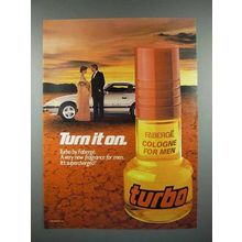 1982 Faberge Turbo Cologne Ad - Turn it On