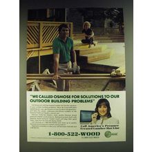 1984 Osmose Pressure Treated Wood Products Ad - We called Osmose for solutions
