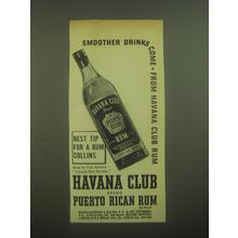1945 Havana Club Rum Ad - Smoother Drinks Come from Havana Club Rum