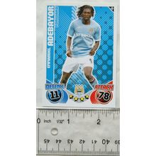 2010/11 Topps Match Attax Trading Card 196 Emmanuel Adebayor, Manchester City