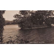 Loch Achilty Island Scottish Real Photo Old Postcard