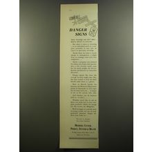 1952 Merrill Lynch Ad - Danger Signs