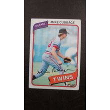 1980 Topps Mike Cubbage Minnesota Twins Card #503