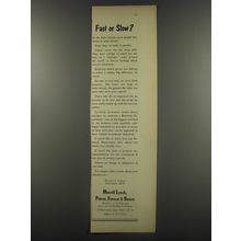 1956 Merrill Lynch Ad - Fast or Slow?