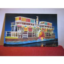 MISSISSIPPI STEAMER, BLACKPOOL ILLUMINATIONS, used postcard by J Hinde 1964 pm =