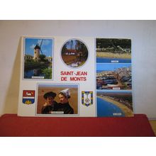 multiview, SAINT JEAN DE MONTE, FRANCE used postcard 1999 pm =