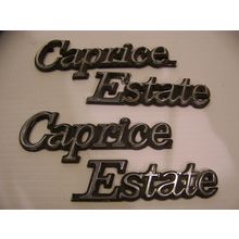 CHEVROLET CAPRICE ESTATE STATION WAGON EMBLEMS OEM PAIR