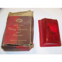 1949 PLYMOUTH DODGE LH TAILLIGHT LENS # 1253472 NOS PLYAD 3 PASSENGER P17 D31