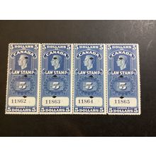 ICOLLECTZONE Canada FSC26b strip of four VF used
