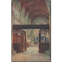 Interior, Holy Trinity Church, Stratford-on-Avon, c.1930s - Salmon Postcard