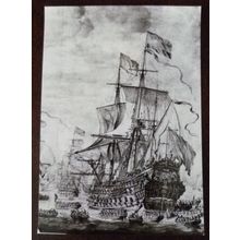 Art Willem van de Velde De Oude De Zeven Provincien Postcard drawing Rijksmuseum