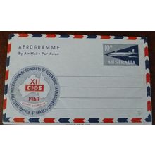 Australia 1960 12th Int Congress Scientific Aerogramme mint 10d Air Mail letter