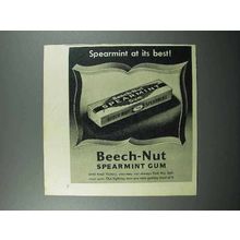 1945 Beech-Nut Spearmint Gum Ad - At Its Best