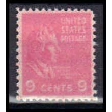 814 9c William Harrison Fine MNH B0340