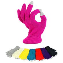 12-pair Solid Color Knit Smart Tips Touch Screen Gloves - GL-G212S