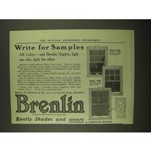 1909 Brenlin Window Shades Ad - All Colors