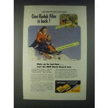 1946 Kodak Cine-Kodak Film Ad - Cine-Kodak Film is Back