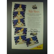 1946 Kodak Cine-Kodak Film Ad - Make Movies