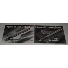 1979 Sheaffer Targa Pen Ad - With Silk as Herringbone