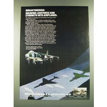 1986 McDonnell Douglas Ad - Weaving Lightness and Strength into Airplanes
