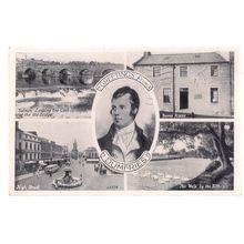 multiview, DUMFRIES. used vintage postcard by J B White.. 1956? postmark