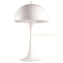 MODERN PANTON WHITE TABLE MUSHROOM TOP LAMP TULIP STEEL BASE NEW CONTEMPORARY