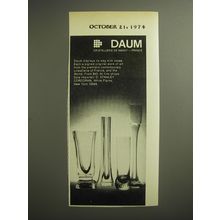 1974 Daum Crystal Advertisement - Daum Cristallerie de Nancy - France