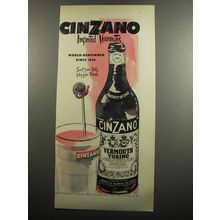 1951 Cinzano Vermouth Ad - Cinzano imported vermouths world-renowned since 1816