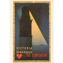 Victoria London Dunkerque To The Continent Travel Postcard