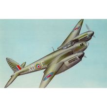 DE Havilland WW1 Mosquito BTV Plane Aircraft Rare Colour Fidelity 1970s Postcard