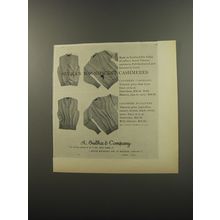 1953 A. Sulka Cashmere Cardigans and Pullovers Advertisement