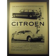 1960 Citroen Station Wagon and DS19 Cars Ad - The world's most comfortable cars