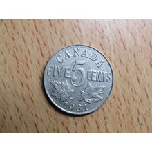 1931 King George v 5 Cents Canada Coin