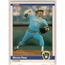1984 Fleer baseball card #202 Moose Haas - Brewers