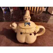 Old Vintage Original Shawnee Tea Pot Tom The Piper Son 5 Cups 6 1/2" Tall 1940