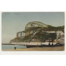 Gibraltar The Galleries Rock of Gibraltar Old Mole pier early 20th C. RPPC