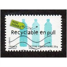 FRA 2008 (55c) 'SUSTAINABILITY -PLASTIC BOTTLES ' FINE USED (EBID20810)