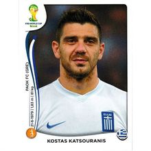 2014 Panini World Cup Soccer Stickers - #214 - Kostas Katsouranis