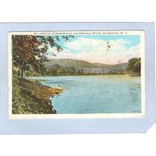 New York Binghamton Junction Of Susquehanna & Chenango Rivers ny_box2~502