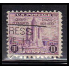Used 729 3c Chicago Federal Building Just Clears K0455