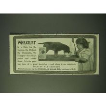 1900 Franklin Mills Wheatlet Ad