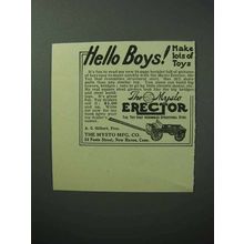 1913 Mysto Erector Toy Ad - Hello Boys!